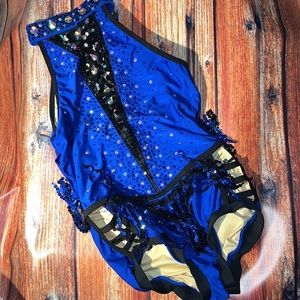 Blue and Black Glamour Costume